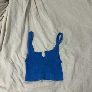 Blue crop top